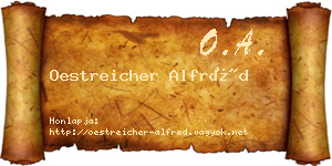 Oestreicher Alfréd névjegykártya